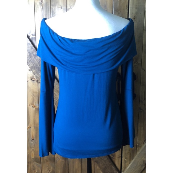 Bobeau Long Sleeve Off The Shoulder top Size M - Picture 3 of 5